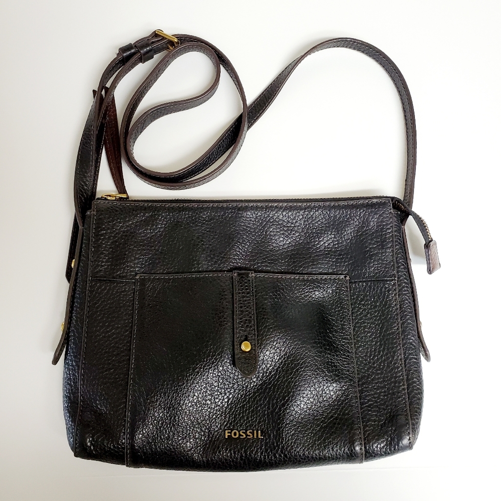 FOSSIL PEBBLE LEATHER CROSSBODY BAG